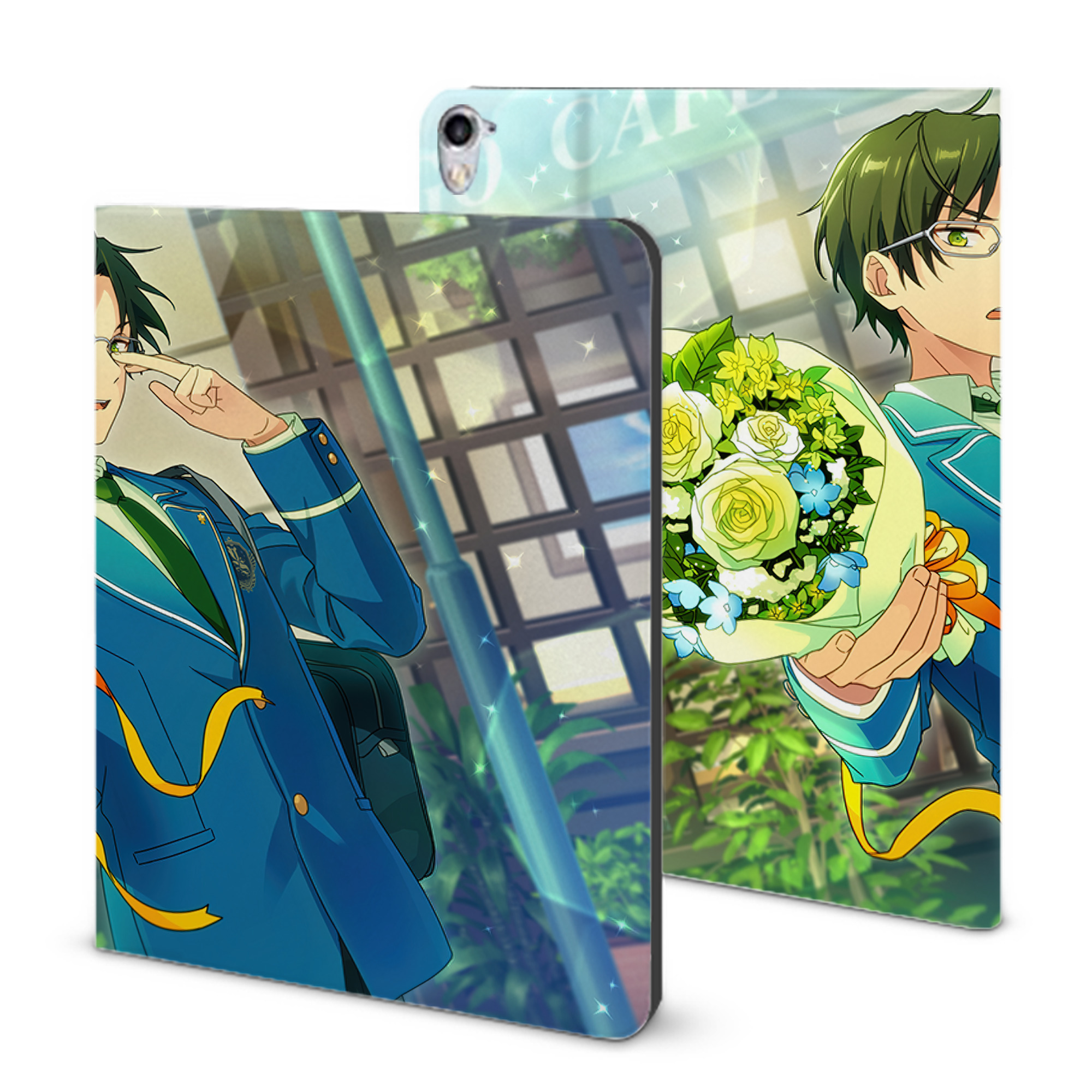 あんさんぶるスターズ! Ensemble Stars IPad ケース ブック型 PUレザー TPU 耐衝撃 軽量 薄型 ペン収納なし 全面保護 IPad 各モデル対応